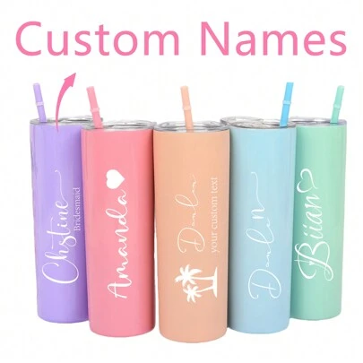 Individuelle schlanke Trinkflasche, Edelstahl schlanke Trinkflasche, 590 ml vakuumisolierte Trinkflasche mit Deckel und Strohhalm, doppelwandige Kaffeetasse, Reisebecher für kalte und heiße Getränke, schlanke Trinkflasche, schlanke Trinkflaschen, schlanke Trinkflaschen mit Deckel und Strohhalm, schlanke Trinkflasche, schlanke Trinkflasche mit Deckel und Strohhalm, 590 ml schlanke Trinkflasche, schlanke Trinkflaschen in Großpackung, schlanke isolierte Trinkflasche, schlanker Becher