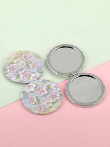 1 件双面化妆镜高跟鞋女孩漂亮花朵圆形方形礼物送给妈妈女朋友姐妹朋友老师恋人、化妆、便宜、房间装饰、梳妆台、旅行、卧室、化妆配件、镜子、梳妆镜、迷你镜、小镜子、小镜子、手镜 - 彩色 - 查看 2
