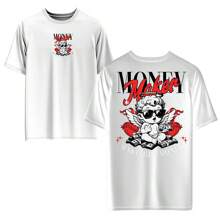 Men's T-Shirt 100% Cotton, Front And Back, Colorful Digital Print, High Resolution, Unisex, Round Neck. - trắng - Xem 1