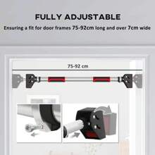 SPORTNOW Pull Up Bar Doorway, No Screws Door Frame Chin Up Bar, Adjustable Length (75-92cm) For Home Gym Workout - Black - View 3