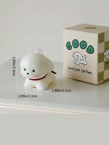 Dog Shape Scented Candle, Suitable For Desk And Home Decor - White - View 2