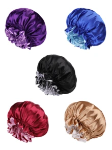 1 mũ trùm đầu bằng vải satin hai lớp có thể điều chỉnh, mũ trùm đầu bằng lụa satin thoáng khí khi ngủ, mũ trùm đầu băng đô rộng cho tóc dài, tóc xoăn, mũ trùm đầu có dây thun mềm, trở lại trường, vật dụng thiết yếu khi đi du lịch, phụ kiện tóc cho phụ nữ, tóc, thợ cắt tóc, dụng cụ làm tóc, sản phẩm chăm sóc tóc, du lịch, đồ dùng cho tóc, thiết bị làm tóc, phụ kiện, tiệm cắt tóc - Nhiều màu - Xem 12
