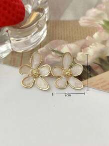 1pair Elegant Floral Vintage Design Fashion Earrings For Women - Multicolor - View 5