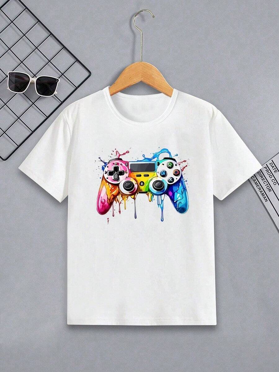 Children's T-Shirt With Color Control Print In Cotton For Boys Or Girls - trắng - Xem 1