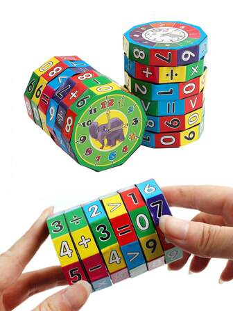 1 Stück zufälliges Farb- und Designs digitaler Würfel Spielzeug, zylinderförmig, aus Plastik, geeignet zum Zeitvertreib und zum Vertreiben von Langeweile, Spielzeug, Geschenke, Geschenk, Spielzeug, Geschenke, Strumpffüllungen