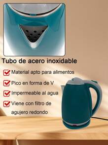 1 Piece 2L Double Wall Stainless Steel Electric Kettle Fast Boiling Water Heater, Heat Resistant