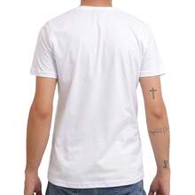 Men's T-Shirt 100% Cotton, Front And Back, Colorful Digital Print, High Resolution, Unisex, Round Neck. - trắng - Xem 3