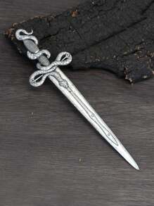 Witch Death Skull Hair Clip Moon Sword Hair Stick Retro Snake Sword Hair Clip Jewelry Hair Clip Women's 4-Piece Set