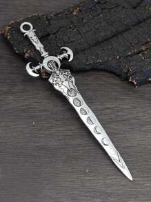 Witch Death Skull Hair Clip Moon Sword Hair Stick Retro Snake Sword Hair Clip Jewelry Hair Clip Women's 4-Piece Set