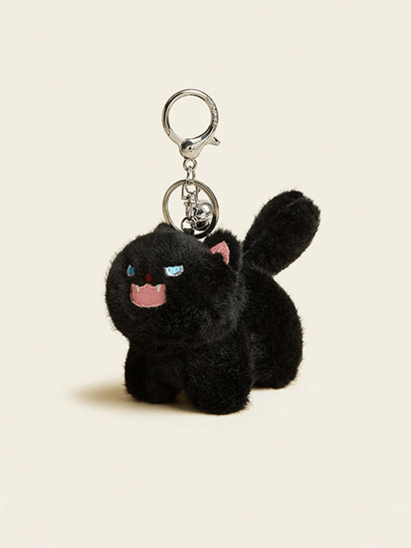 1 ชิ้น ตุ๊กตาแมวน่ารักโกรธเคืองตุ๊กตากุญแจ กระเป๋าเป้ตุ๊กตาจี้ของขวัญ