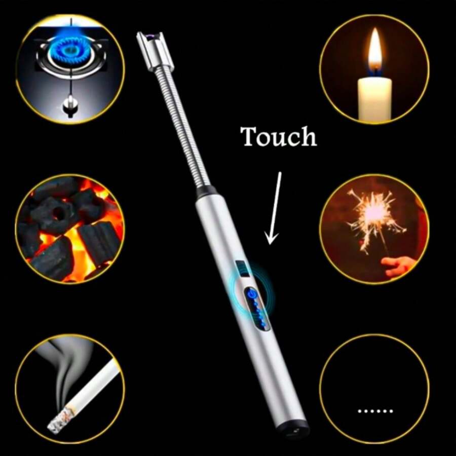 Electric Lighter USB Rechargeable Kitchen Stove Gas (Assorted Colors) - 彩色 - 查看 1