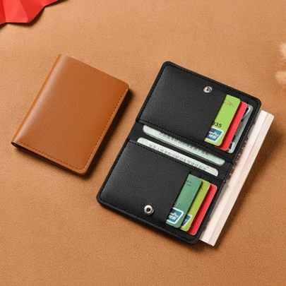 1 st liten plånbok kort version ny enkel mini plånbok kortväska tunn vikbar plånbok för förar-ID-fodral, presenter till pojkvänner och flickvänners födelsedagar lämplig för tonåringar sommar casual utomhus sport eller semester resor eller examen presenter eller födelsedagsklänning accessoarer formella/affärsformella alla hjärtans dag-idéer