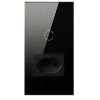 Interruptor Touch Wi-Fi Smart com Tomada 1/2 Botões– Controle Inteligente e Praticidade