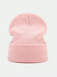 [Customized] Unisex Personalized Cap, Name Or Logo, Knitted Beanie With Rolled Edge, Suitable For Daily Wear, Father's Day And Mother's Day Gift - Custom Text - View 7