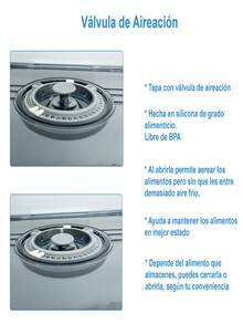Contenedor De Alimentos Para Refrigerador Con Temporizador - Gris Claro - Ver 7