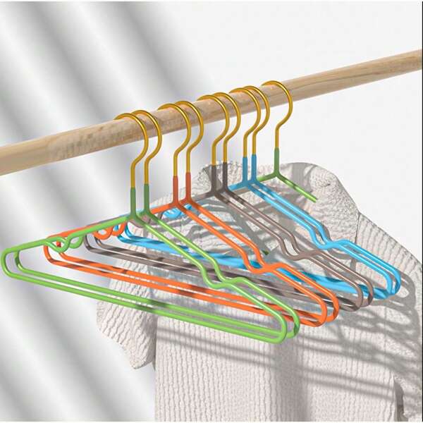 60/30/10/5/1-Pack Elegant Fluted Metal Hangers, Non-Slip Seamless Design, Sturdy And Durable - Suitable For Shirts, Skirts And Pants - Home And Dormitory Use, Holiday Gift, Christmas Gift