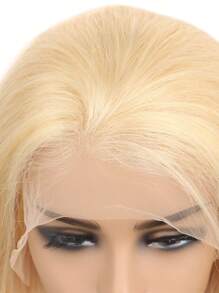 613er Lace Front Perücke aus Echthaar 13x6 gerade blonde Lace Front Perücke aus Echthaar mit 150% Dichte, vorgezupft mit Babyhaar, 613er Lace Front Perücke aus Echthaar, transparentes Lace für Frauen - S613 - Übersicht 5