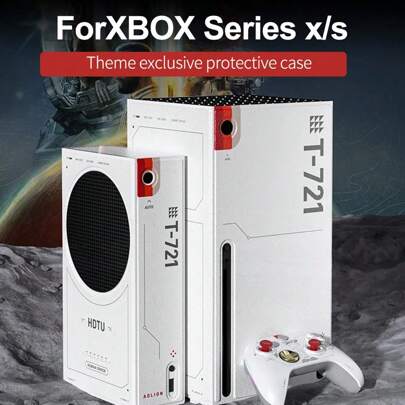 AOLION PU Protective Shell For Series X And S Host Dustproof Case Magnetic Faceplate Skin Game Console