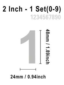 1 套反光邮箱数字贴纸 (0-9) - 现代模切风格乙烯基防水数字贴花，经典自粘数字，适用于室内、室外、内部、外部、门、卡车、汽车、垃圾箱、家庭、企业、地址号码 - 彩色 - 查看 8
