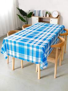 1pc Plaid Tablecloth, 3 Color Variations, Large Plaid Pattern, Rectangle 54*108inch Party Plastic Tablecloth - Multicolor - View 4