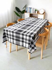1pc Plaid Tablecloth, 3 Color Variations, Large Plaid Pattern, Rectangle 54*108inch Party Plastic Tablecloth - Multicolor - View 2