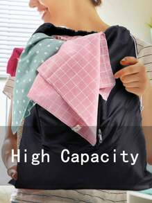 1/2Pcs Travel Laundry Bag, Foldable Dirty Cloth Laundry Travel Bag, Extra Large Travel Laundry Bag, Heavy Duty Travel Laundry Bag, Large Laundry Hamper Liner, Laundry Bag, Suitable For Home Use, College Students, Travel, Gym, Camp, Students, Bedroom Storage, Home Travel Organizer Storage Bins Closet Organizer For Clothing Wardrobe Storage Closet Dividers Closet Dividers Dorm Sweater Sock Pants Jeans Underwear Bag For School School Accessories School Stuff - Multicolor - View 3