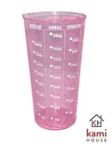 Copo Medidor Rosa Graduado de Plástico 570ml - Rosa Bebê - Visão 3