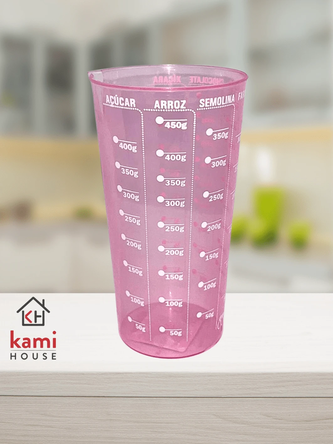 Copo Medidor Rosa Graduado de Plástico 570ml - Rosa Bebê - Visão 1