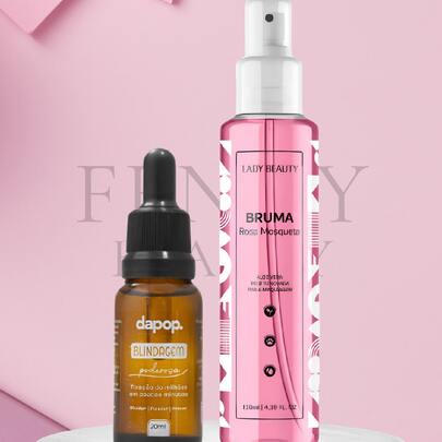 Kit Blindagem Poderosa Diluidor, Fixador e Primer Dapop + Bruma Fixadora Rosa Mosqueta- Lady Beauty Festa Junina