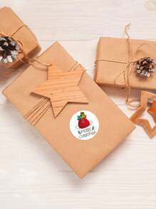 500 buc/rolă, set de autocolante pentru festivalul de Crăciun de 1 inch cu hârtie kraft, autoadeziv impermeabil și ușor de dezlipit, folosit ca etichete/autocolante decorative pentru cadouri de Crăciun, cutii, etichete de etanșare și autocolante de papetărie DIY Decorații de Crăciun Decor de Crăciun Cadouri de Crăciun Accesorii pentru petreceri de Crăciun Genți pentru cadouri de Crăciun Genți de Crăciun Autocolante de Crăciun