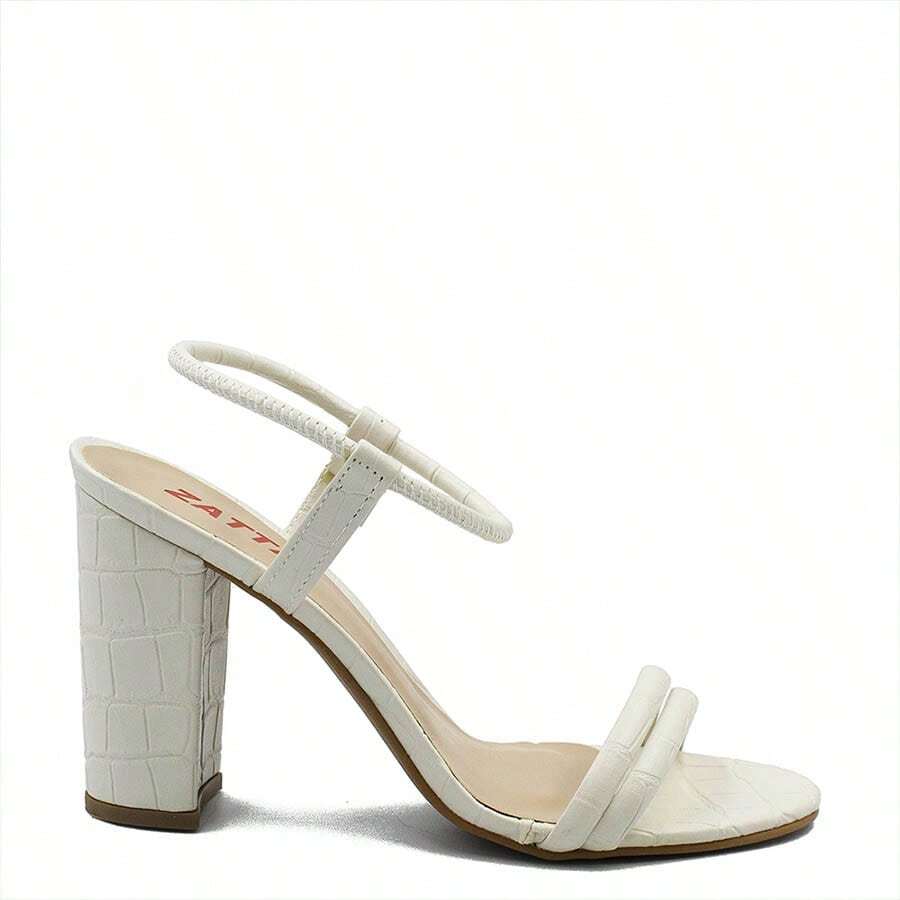 ZATTA Greice Block Heel Tube Sandal - 白色 - 查看 1