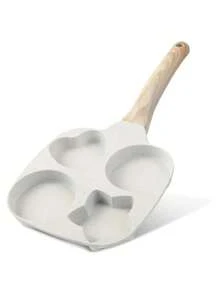 Frying Pan Removable Handle Non-Stick Shapes Sun Moon Star Heart Egg Omelette Pancake Crepe - trắng - Xem 1
