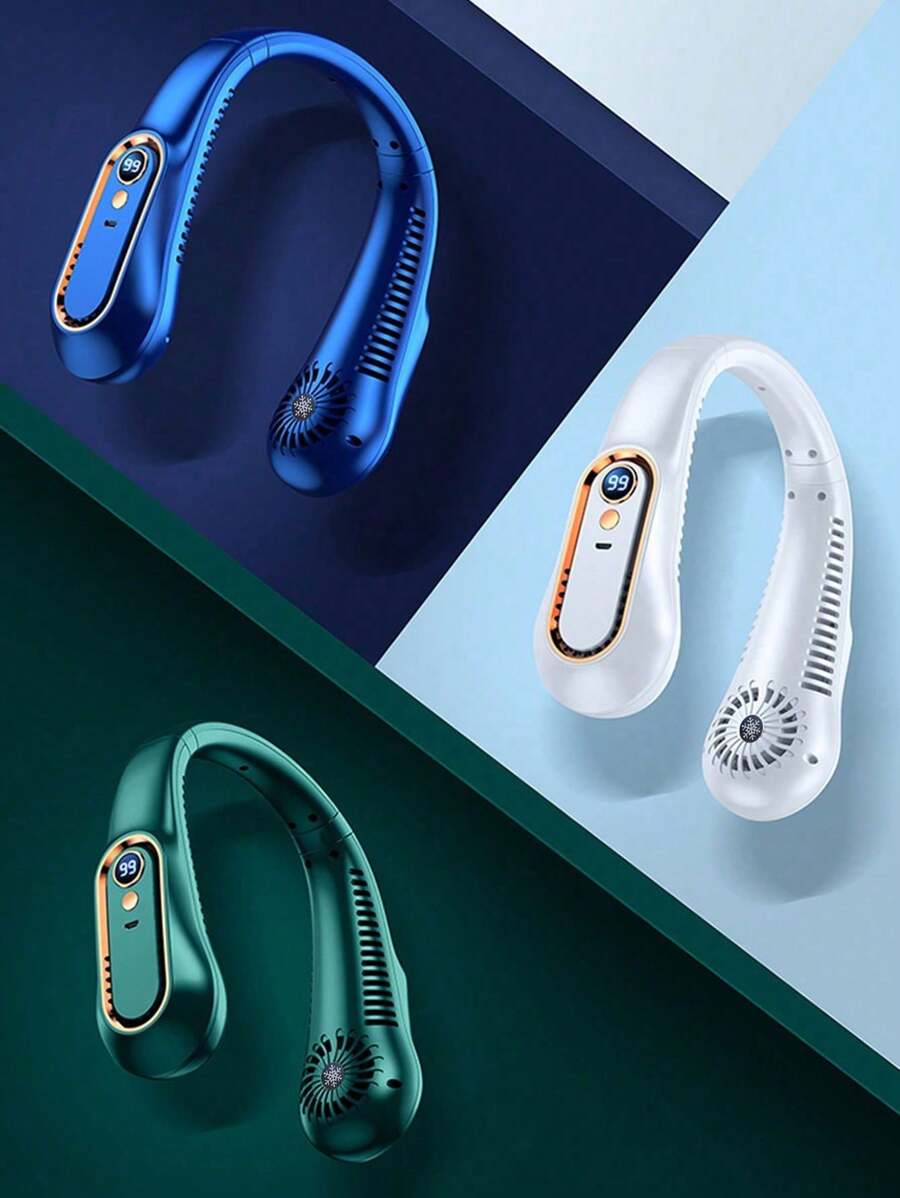 Quạt không cánh không chổi than cầm tay dài tuổi thọ mới Quạt không cánh cầm tay không chổi than, đeo ngoài trời, sạc USB - Nhiều màu - Xem 1