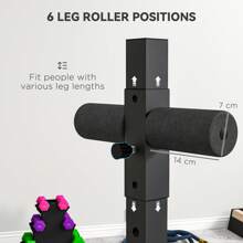 SPORTNOW Back Extension Bench Roman Chair, Hyperextension Bench With Adjustable Leg Roller For Back, Abdominal And Gluteal Training