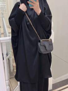1 chiếc khăn trùm đầu rộng rãi cho nữ Abaya có bo chun, phù hợp với mọi vóc dáng, thoải mái khi mặc hàng ngày - Nhiều màu - Xem 8