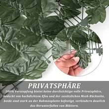 Künstliche Efeu Garten Sichtschutz 100x300cm Zaun Sichtschutzgitter Hecken Blättern Paneele Rolle Pflanzenkulisse für Gartenhecken Balkon Außendekoration