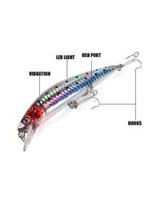 USB Rechargeable Electric Fishing Lure Twitching Lure Led - 彩色 - 查看 4