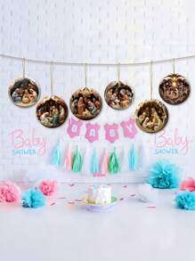 6 件套圣诞耶稣降生场景装饰品 - 亚克力树吊坠、马槽场景装饰、节日家居和派对挂饰、圣诞节 - 彩色 - 查看 6