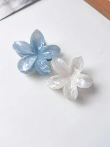 Bộ 2 kẹp tóc hoa acrylic nhiều màu thanh lịch cho nữ, phụ kiện tạo kiểu tóc búi cao, sử dụng hàng ngày cho ngày lễ tình nhân Halloween - Xem 1