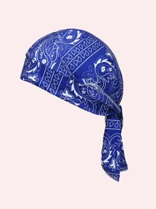 1 pieza Sombrero de pirata de patrón de paisley ajustable para niños mayores, apto para uso diario - sombrero pirata elástico - Ver 21