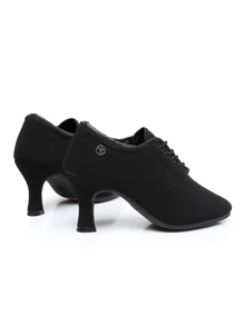 Giày Jazz gót đen cho nữ, Giày khiêu vũ gót cao 7cm, Giày Jazz Y2K, Giày ngoài trời buộc dây, Hoàn hảo cho múa ba lê, Thể dục dụng cụ, Yoga, Khiêu vũ hiện đại, Khiêu vũ khiêu vũ, Biểu diễn Cosplay, Khiêu vũ vuông, Rumba, Cha Cha Cha, v.v. - màu đen - Xem 4