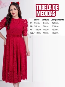 Women Midi Dresses - 紅木色 - 查看 6