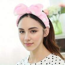 1 Băng đô trang trí nơ chấm bi, Băng đô trang điểm mặt bằng polyester đơn giản cho phòng tắm Trang trí phòng tắm Trang trí mùa thu Phụ kiện tóc cho ngày tựu trường - Màu Xám nhạt - Xem 7