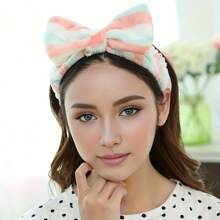 1 Băng đô trang trí nơ chấm bi, Băng đô trang điểm mặt bằng polyester đơn giản cho phòng tắm Trang trí phòng tắm Trang trí mùa thu Phụ kiện tóc cho ngày tựu trường - Màu Xám nhạt - Xem 11