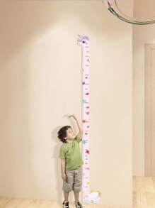 1pc Giraffe Height Ruler Sticker, Unicorn & Dinosaur Cartoon Animal Height Measurement Wall Decal, Home Decor, Height Marker, Room Wall Paper, Self-Adhesive Removable - Multicolor - View 10