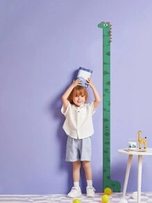 1pc Giraffe Height Ruler Sticker, Unicorn & Dinosaur Cartoon Animal Height Measurement Wall Decal, Home Decor, Height Marker, Room Wall Paper, Self-Adhesive Removable - Multicolor - View 11