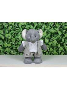 4-Piece  Jungle Bear Kit 30 Cm For Boys (Lion, Giraffe, Monkey, Elephant) - For Niches And Decorations - Kẻ sọc xám - Xem 3