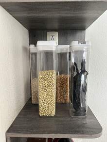 Set de 4 Contenedores Herméticos de 1.9L para Alimentos con Tazas Medidoras, Medidor de Espagueti y Etiquetas - transparente - Ver 2