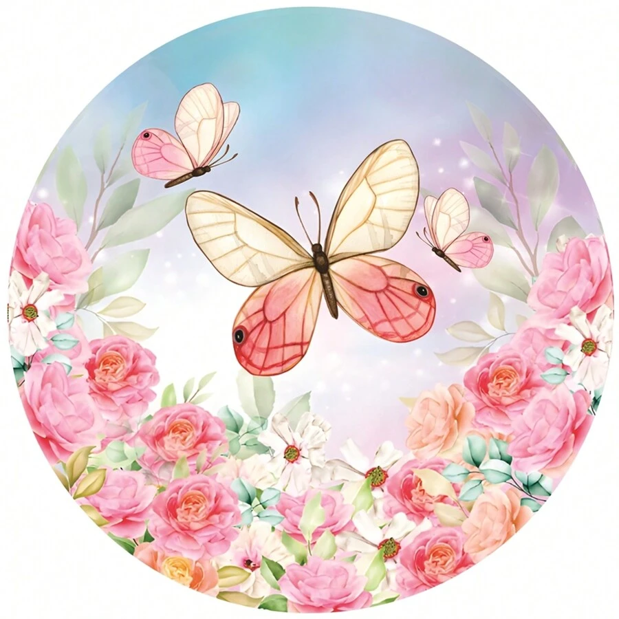 50 4cm Butterfly Label Stickers - 青碧色 - 查看 1