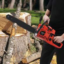 HOHOBLA LOYALHEARTDY-BTG 58CC Gas Powered Chainsaw, 20 Inch Gasoline Powered Chain Saws 2 Stroke Cordless Wood Cutting Machine, 2.6KW 10500RPM Handheld Chainsaw With 0.15Gal Tank, For Cutting Wood Trees[Best Gift For Family&Friends] - Đỏ - Xem 9